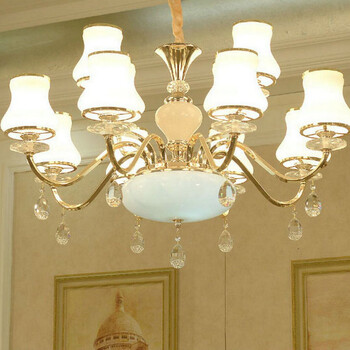 吊灯客厅灯具简约现代大气家用欧式卧室灯简欧餐厅水晶吊灯