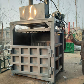 HR-40吨小型塑料油桶打包机定制易拉罐压扁/打包机棉花压缩机