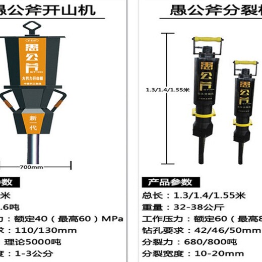 自贡岩石太硬不用愁用哪种劈裂机破石设备