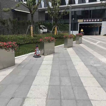 安徽道路綠化大花箱_特攻不銹鋼花器花盆_不銹鋼花盆廠家定制