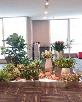 特攻金屬制品不銹鋼花箱_鏤空古銅色大型花池_異形水景組合式花池定制