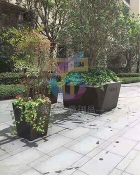 仿石材不銹鋼花箱/不銹鋼大花盆盆/特攻不銹鋼花箱花缽定制/景觀異形花缽廠家