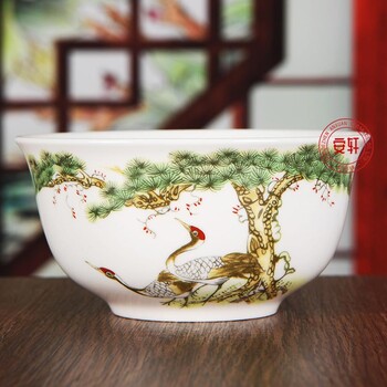 景德镇陶瓷寿碗，老人寿辰定做寿碗礼品