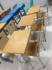 重庆校用设备生产厂家学生课桌椅钢木课桌椅吹塑课桌椅