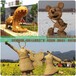 伊滨卡通稻草人工艺品现场制作