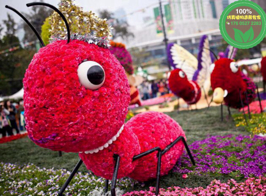 郑州二七大型立体花坛绿雕制作团队