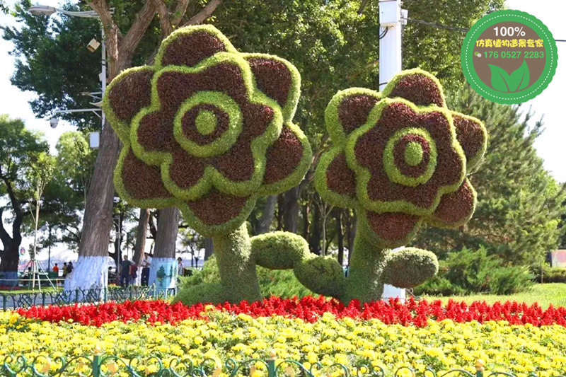 图片案例：苏州立体花坛绿雕厂家订购