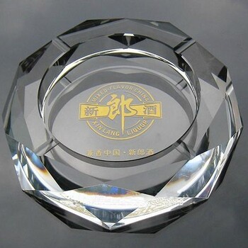 昆明塑料烟灰缸定做印logo昆明礼品水晶烟灰缸