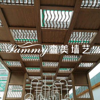 六盤水木紋漆施工景區(qū)廣告牌木紋漆施工室外質(zhì)保8-10年不褪色不起皮