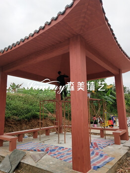 金屬木紋漆洛陽木紋漆包工包料施工仿古建筑木紋漆施工鍍鋅管木紋漆