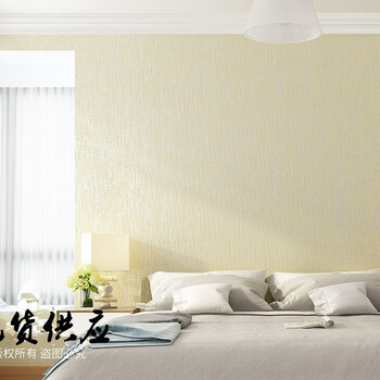 墙纸现代简墙布纯色素色无纺布墙纸立体3D条纹植绒壁纸温馨客厅背景墙