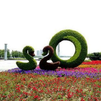 景觀植物雕塑造型-春字植物立體雕塑