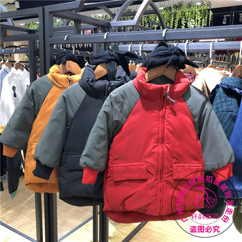 北京哈福狗品牌兒童羽絨服品牌專柜折扣童裝走份庫(kù)存清倉(cāng)尾貨批發(fā)