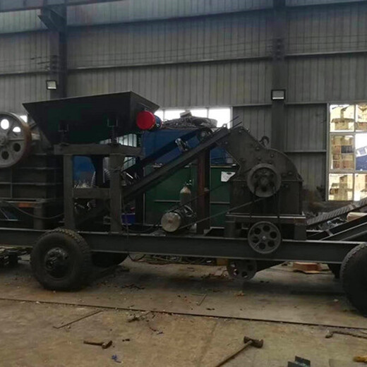 贵州贵阳河卵石移动式制砂机，车载打砂设备内部结构
