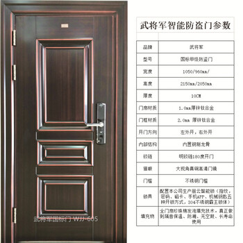 武將軍國標防盜門(mén)WJJ-605