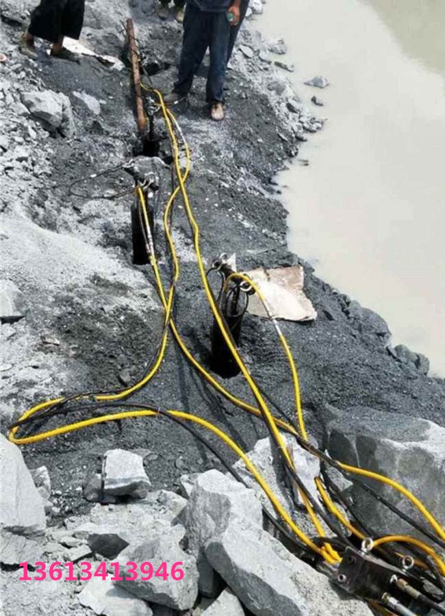 泰安宁阳石材开采设备劈裂棒岩石机供应