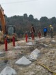 道路修建遇到硬石头开裂石头液压开采分石机破拆土石方设备渭南