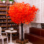 仿真红枫树假树枫叶树造型树定做景观树室内客厅装饰大型绿植大树