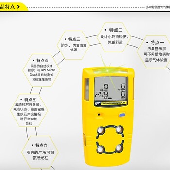 BW四合一检测仪便携式可燃有毒气体报警仪