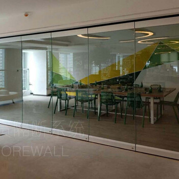 西安厂家会议室透明玻璃活动隔断