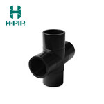 福建HDPE100给水对接等径四通PE塑料管件厂家批发
