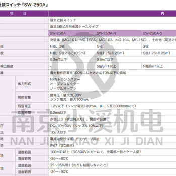 日本MACOME码控SW-250A磁性接近开关