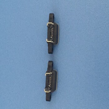 MICRO防水母座5PINA型母头黑胶IP67两脚双卡点