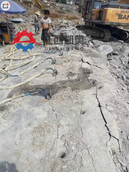 液压柱塞劈裂棒鄂州土石方挖石头劈裂机的优点缺点