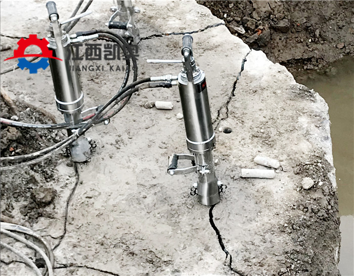 液压静态爆破价格一台多少钱河南郑州挖隧道破石头劈裂机
