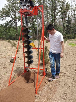 电杆钻孔机电力常用挖坑工具通讯杆打洞机挖光伏桩坑轻松