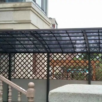 铝合金雨棚透明PC耐力板防水门窗搭店铺篷北京防雨篷停车蓬车棚