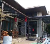 铝合金雨棚透明PC耐力板天幕阳台阳光北京车棚蓬商铺无声防雨棚
