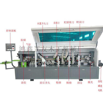 厂家全自动封边机家具橱柜衣柜板材封边终身质保鸿鑫三友