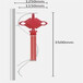 宝鸡LED中国梦中国结灯杆定做字1.6米