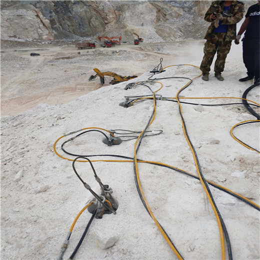 济南商河大理石岩石开采用破石器岩石棒厂家现场视频