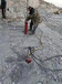 新疆吐鲁番岩石解体液压分石机客户使用情况