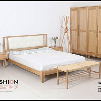 北欧实木家具实木床直角床1.8米1.5米批发零售