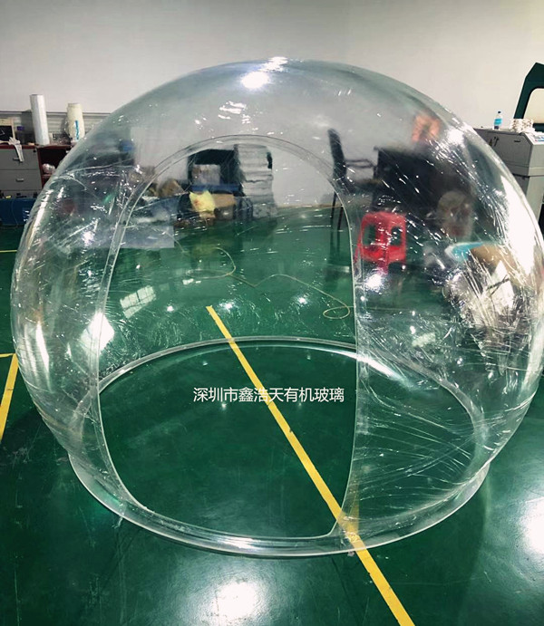 定制有机玻璃开门大半球亚克力半球罩透明半圆球罩展示球型罩超大半球