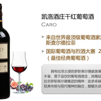 广州进口红酒供应批发阿根廷卡罗红葡萄酒