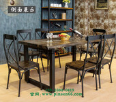 深圳主题餐厅桌椅铁艺餐桌椅图片餐桌椅厂家直销餐厅家具定制