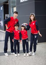 2019秋冬装英伦幼儿园园服儿童休闲拼色运动棉套装学生校服订做图片