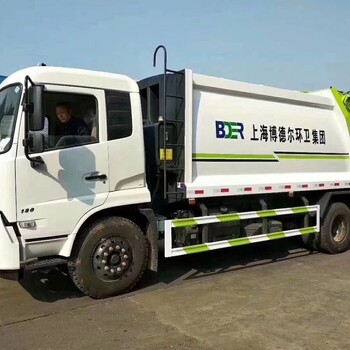 唐山市东风天锦14方压缩垃圾车发往上海环卫垃圾车厂家