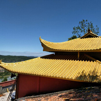 寺廟仿古瓦金色琉璃瓦貴州寺廟仿古瓦廠家