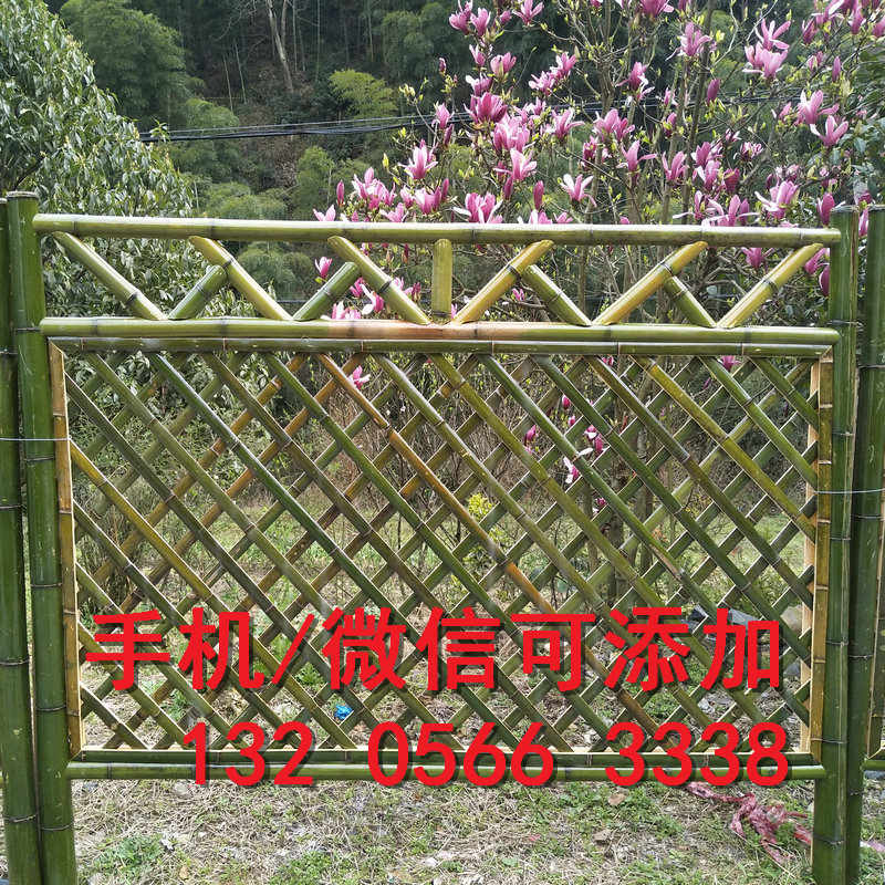 天津汉沽竹篱笆园艺圆木实木栅栏竹篱笆竹子护栏