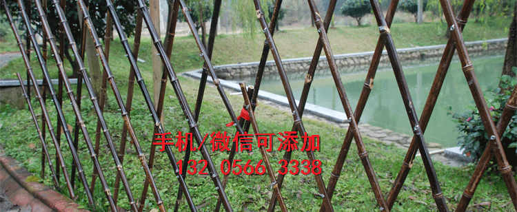 山东栖霞围菜园栅栏碳化木围栏护栏竹篱笆竹子护栏