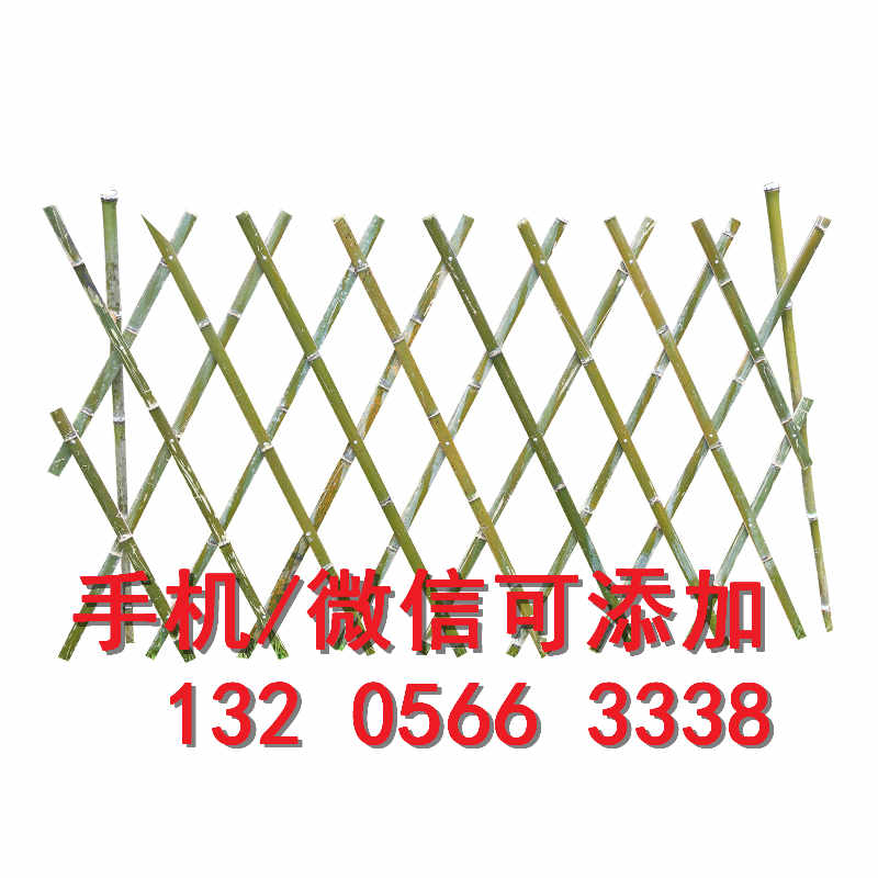 广东清远白色木质护栏学校围栏竹篱笆竹子护栏