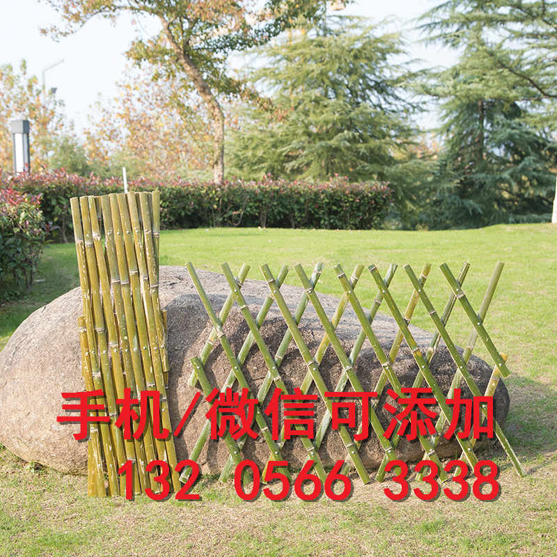 上海闸北户外花园围栏护栏室外竹篱笆竹子护栏