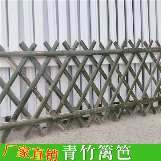山东河东区竹竿栅栏实木碳化木栅栏竹篱笆竹子护栏