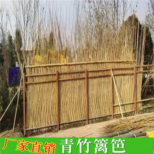 浙江杭州花园隔断装饰碳化栅栏竹篱笆竹子护栏