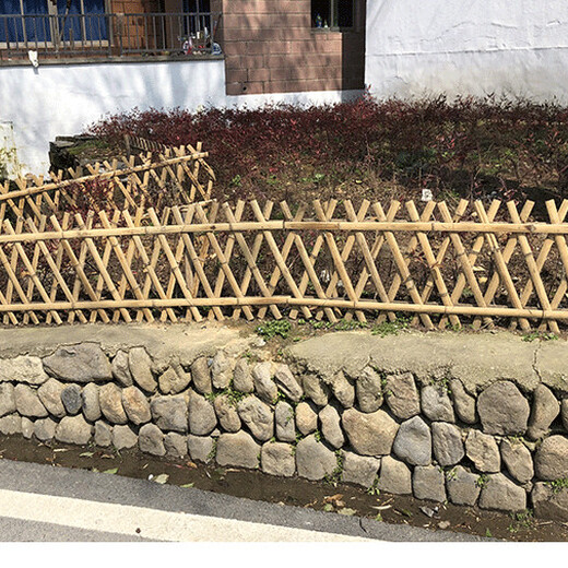 广东云浮竹栅栏围栏庭院隔断室外竹篱笆竹子护栏